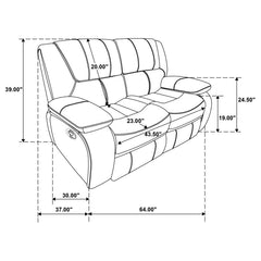 Camila - Upholstered Reclining Sofa Set