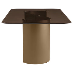 Edson - Rectangular Glass Top Dining Table - Bronze