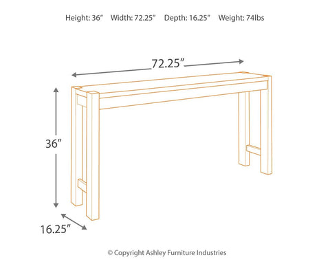 Torjin - Long Counter Table - Dark Brown
