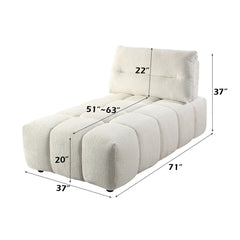 Loanna - Modular Chaise - White