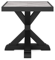 Beachcroft - Square End Table - Black / Light Gray