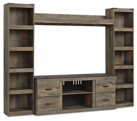 Trinell - 4-Piece Entertainment Center With 60" TV Stand
