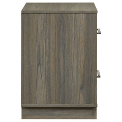 Fenwick - 2-Drawer Nightstand Bedside Table - Gray Oak