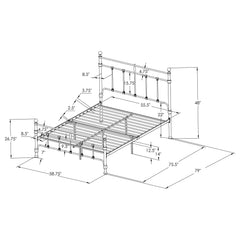 Novak - Metal Open Frame Bed