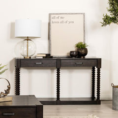 Meredith - 2-Drawer Wood Entryway Console Table - Coffee Bean