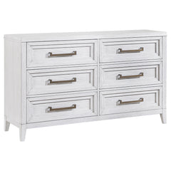 Marielle - 6 Drawer Bedroom Dresser - Distressed White