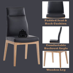 Raquan - Side Chair (Set of 2) - Black & Walnut