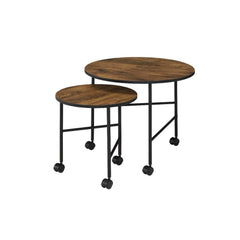 Oblis - Nesting Table Set - Vintage Oak