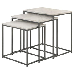 Medora - Marble Top Nesting Table Set