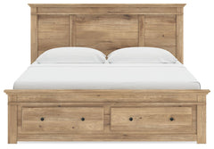 Makidern - Panel Storage Bed With Storage Footboard
