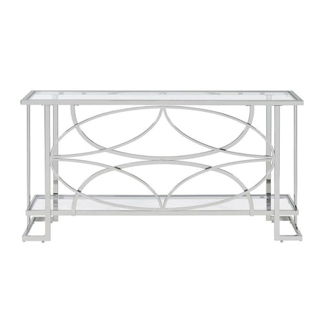 Kalan - Sofa Table - Glass & Silver