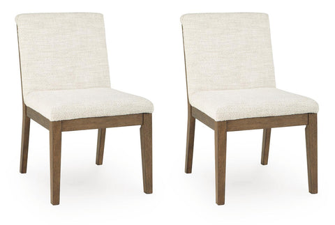 Marxmore - Dining Upholstered Side Chair (Set of 2) - Beige / Brown