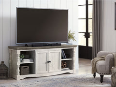 Havalance - Extra Large TV Stand - 2 Doors - Brown / Beige