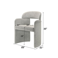 Kyree - Arm Chair (Set of 2) - Chenille & Walnut