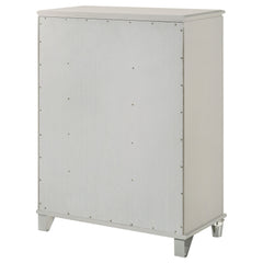 Olivia - 5-Drawer Bedroom Chest Of Drawers - Pearl White