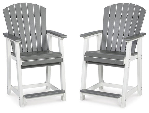 Transville - Barstool (Set of 2) - Gray / White