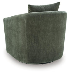 Leastow - Swivel Accent Chair - Loden
