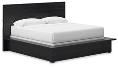 Londer - Black - King Panel Bed