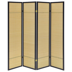 Pearce - 4-Panel Bamboo Room Divider Folding Screen - Natural