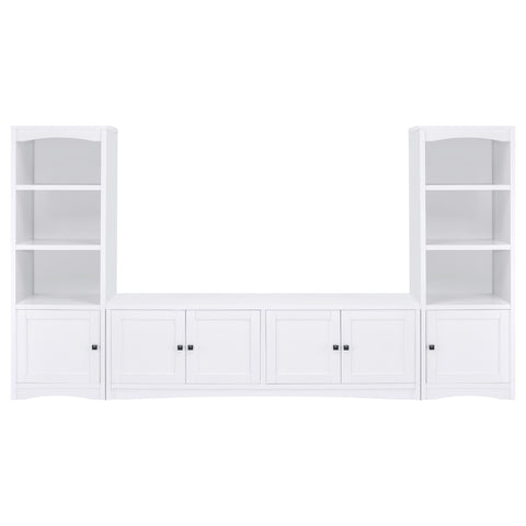 Laughlin - 3-piece Entertainment Center TV Stand - White