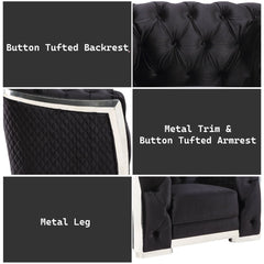 Pyroden - Chair - Black Velvet & Chrome