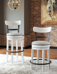 Valebeck - Tall Upholstered Swivel Barstool