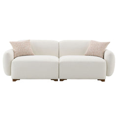 Darius - Sofa With 2 Pillows - Beige Boucle