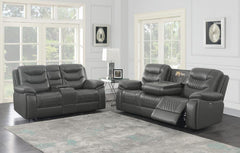 Flamenco - Upholstered Power Reclining Loveseat - Charcoal