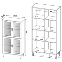 Elouise - 4 Door Engineered Wood Tall Accent Cabinet - Dark Pine