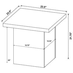 Devar - Square Engineered Wood End Table - Mango Brown