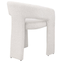 Eudora - Boucle Upholstered Dining Arm Chair - Cream