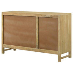 Zamora - Wood Accent Cabinet With Woven Cane