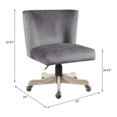 Cliasca - Office Chair - Gray Velvet