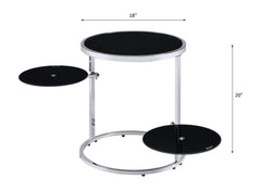 Lynch - Accent Table - Black & Chrome Finish