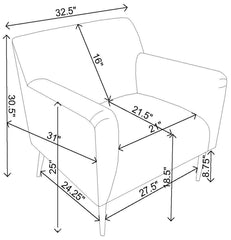 Darlene - Upholstered Tight Back Accent Chair