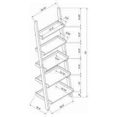 Colella - 3 Piece Storage Ladder Bookcase Set - Cappuccino