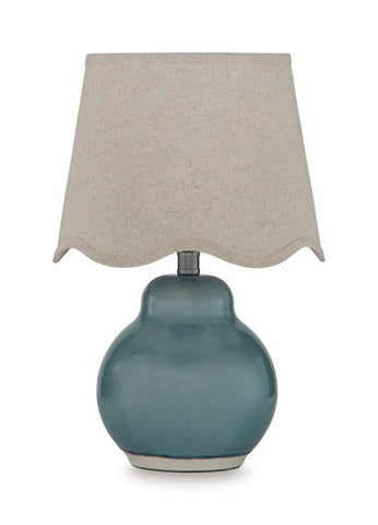 Byronburg - Ceramic Table Lamp - Blue / Beige