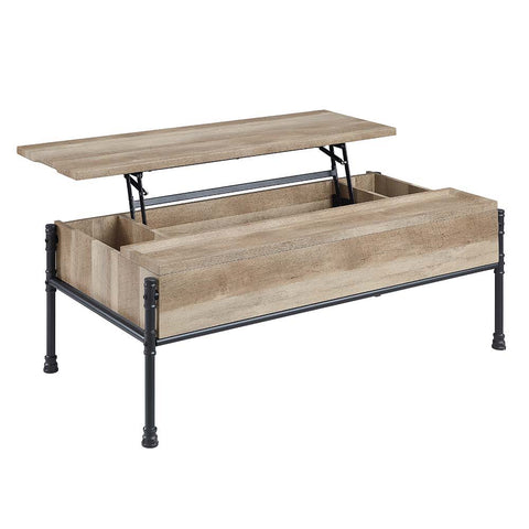 Brantley - Coffee Table - Oak & Sandy Black Finish - 18"