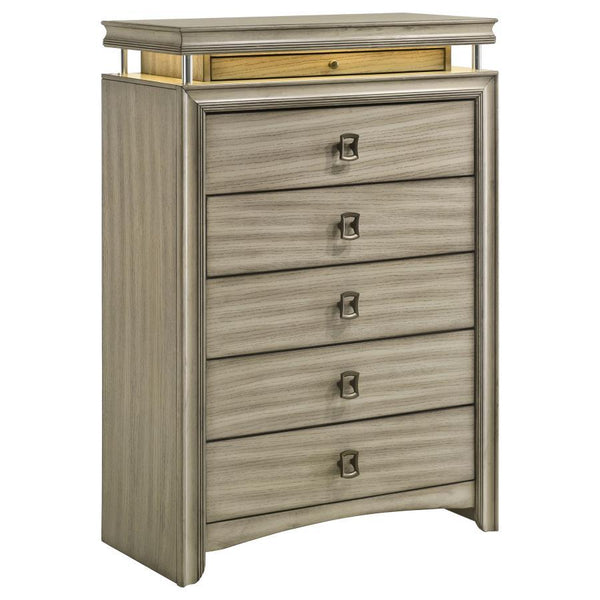 Giselle - 6-Drawer Bedroom Chest - Rustic Beige