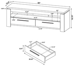 Elkton - 2-Drawer Engineered Wood 59" TV Stand