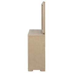 Ladera - 6-Drawer Bedroom Dresser And Mirror - Light Elm
