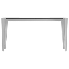 Desmond - Rectangle Glass Top Sofa Table - Pearl Silver