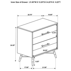 Marlow - 2-Drawer Nightstand - Rough Sawn Multi