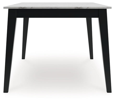 Jettaya - Black / White - Rectangular Dining Room Table