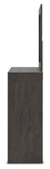 Fraluna - Dresser And Mirror - Charcoal
