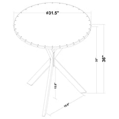 Kenzo - Round Galvanized Steel Bistro Bar Table - Silver