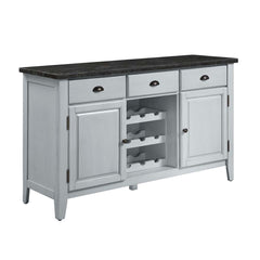Lanton - Server - Natural Marble & Antique White