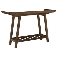 Ornelas - 46" Console Table With Slatted Shelf - Mango Brown