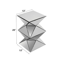 Dominic - 20"H Pedestal Stand - Mirrored
