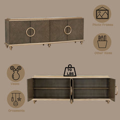 Console Cabinet - Light Brown